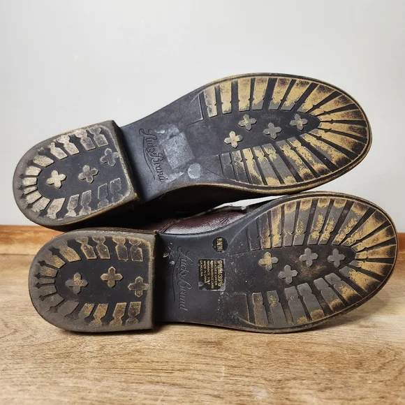 Lucky Brand LK-NOLINA Brown Leather Ankle Boots Size 9.5 Womens - Picture 8 of 10